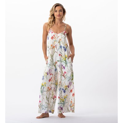 Combi pantalon imprimé fleurs en 100% viscose RIVIERA 720 LE CHAT