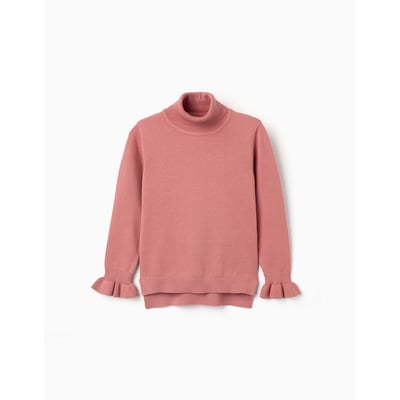 Pull à col montant avec poignets à volants ZIPPY