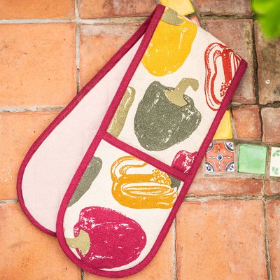 Eden Tomatoes Print Double Oven Glove PURER HOME X EDEN PROJECT
