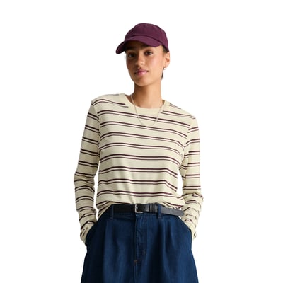 T-shirt à manches longues rayé, coupe classique en coton biologique MARC O’POLO DENIM