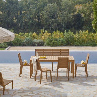 Ensemble de jardin en teck massif 6 places TEO TIKAMOON