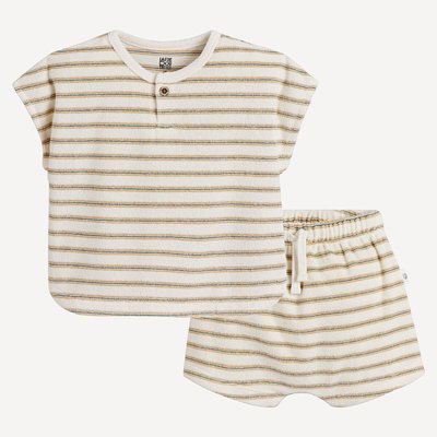 Ensemble 2 pièces T-shirt et bloomer en éponge LA REDOUTE COLLECTIONS