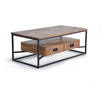 Table basse 2 tiroirs - MÉSÉLINE DECORATION D’AUTREFOIS