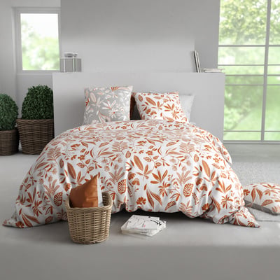 Parure de lit - Housse de couette + taie 100% Coton 57 fils EDEN