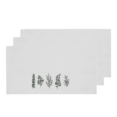 Lot de 3 serviettes invité EUCALYPTUS SENSEI MAISON