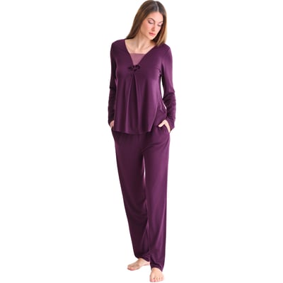 Pyjama pantalon top manches longues VELVET LUXE LISCA
