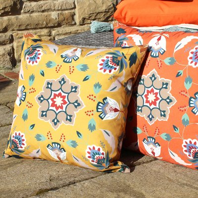 Folk Flora Outdoor Filled Cushion 43x43cm FURN.