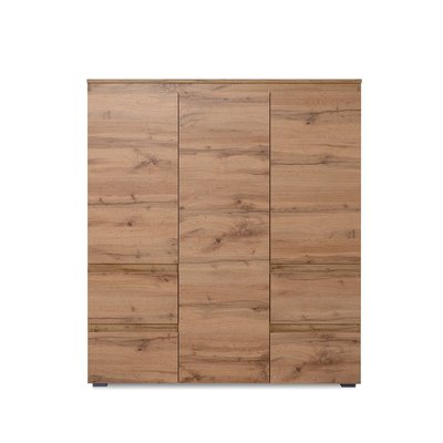 Buffet haut 3 portes, 4 tiroirs et 5 étagères - L116 x H131cm CALICOSY