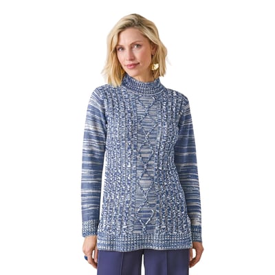 Pull col montant maille torsadée DAXON