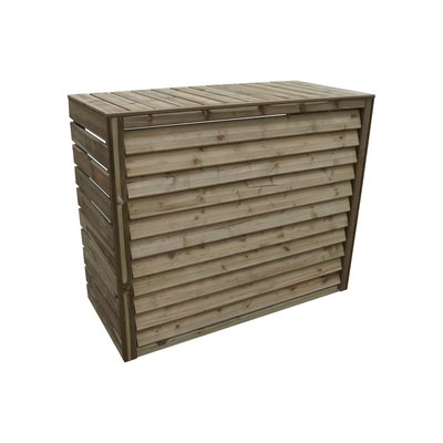 Cache-climatiseur en bois vantelles mobiles grand modèle CEMONJARDIN