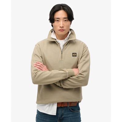 Sweatshirt Demi-Zip à Coutures Contrastées SUPERDRY