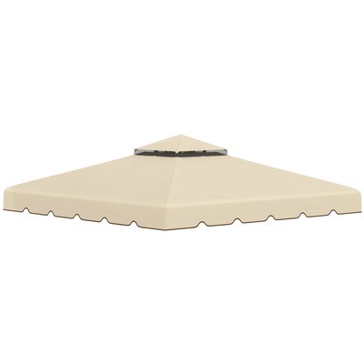 Toile de rechange tonnelle polyester haute densité 170 g/m² beige OUTSUNNY