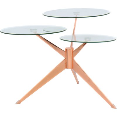Table basse en métal et verre, Triplet ARTE ESPINA