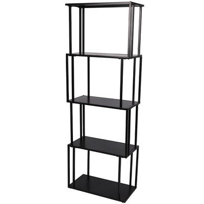 Étagère bibliothèque métal noir déstructurée 60x30x170cm URBAN LIVING