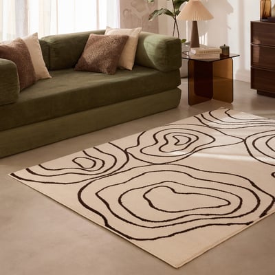 Tapis intérieur à motif abstrait organique SANTAL NAZAR RUGS