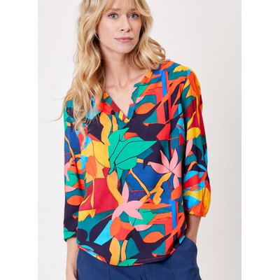 Top fluide manches 3/4 en viscose imprimée HORACIO LA FIANCÉE