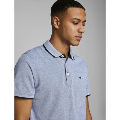 Polo de mangas curtas, em malha piqué JACK & JONES