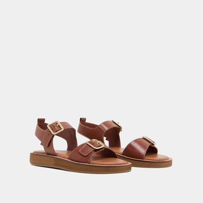 Flache Ledersandalen Woma JONAK