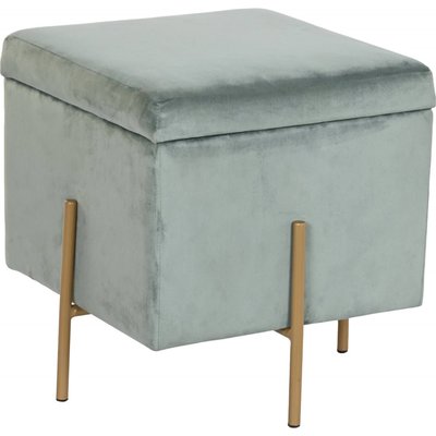 Pouf en velours, pieds en métal RECOLLECTION