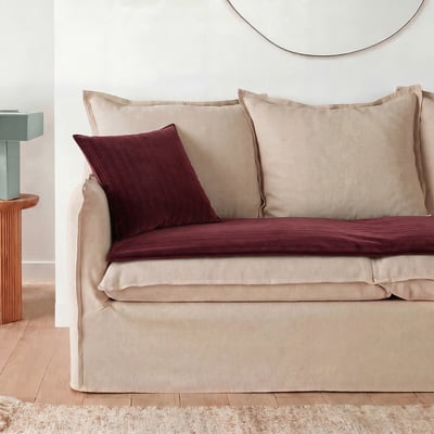 Matelas d'assise, en velours ciselé, MILO LA REDOUTE INTERIEURS