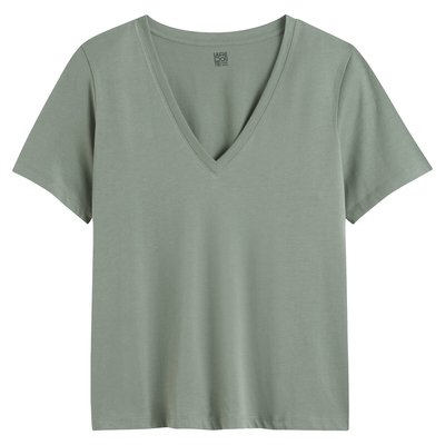 Camiseta amplia con cuello de pico, manga corta LA REDOUTE COLLECTIONS