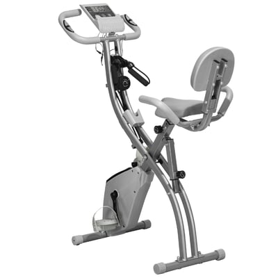 Vélo d'appartement magnétique Acier Gris, HOMCOM