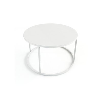 Table basse VESINA X - Blanc - Ø 80 - 45cm METALLBUDE