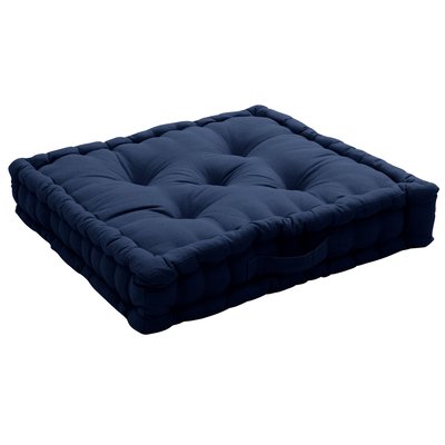Coussin de sol uni en pur coton HOME MAISON