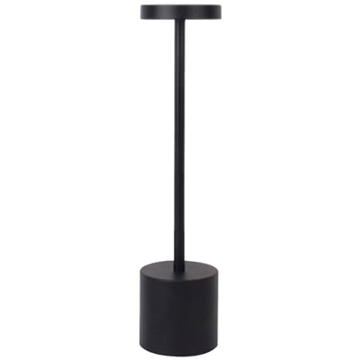 Lampe à poser noire LED sans fil 8x8x34.5cm WADIGA