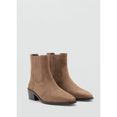 Bottines cuir et croûte de cuir MANGO TEEN