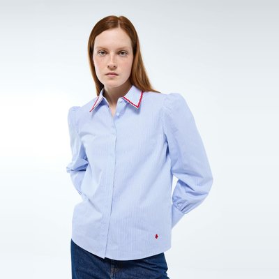 Chemise manches longues rayée en coton BIO GOTS MONOPRIX