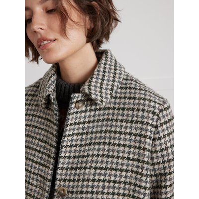 Manteau court lainage pied de coq CYRILLUS