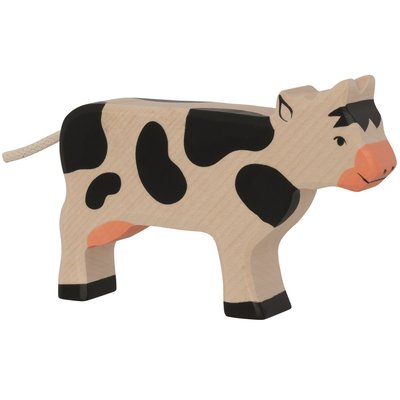 Figurine Vache debout, noir HOLZTIGER
