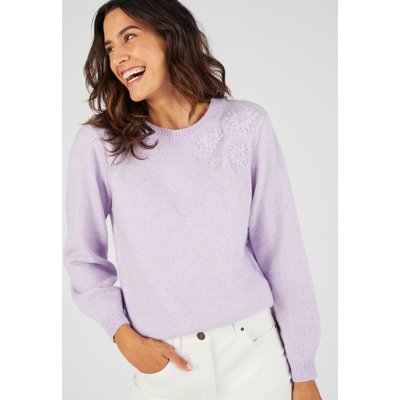 Pull doux broderie fleur DAMART