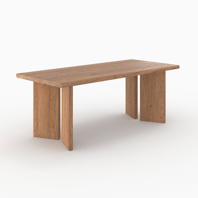 Table rectangulaire en bois d'orme 8 personnes - ALBANE MAISON PAVANE