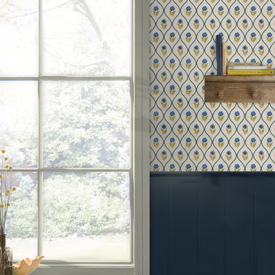 Papier peint Trellis fleuri JOULES