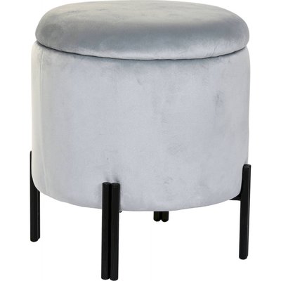 Pouf en velours et métal, élégant RECOLLECTION