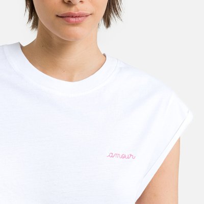 Organic Cotton T-Shirt with Crew Neck and Short Sleeves MAISON LABICHE