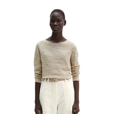 Pull slub slim en mélange de lin et de coton MARC O'POLO