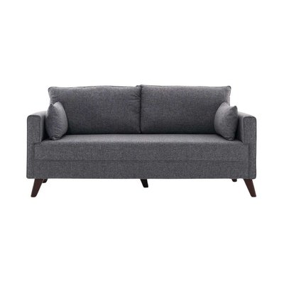 Canapé 2 places en tissu gris Bella HANAH HOME