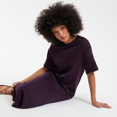 Gerade geschnittenes Kleid mit Pailletten, lang, kurze Ärmel LA REDOUTE COLLECTIONS