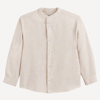 Hemd mit Mao-Kragen, Baumwolle/Leinen LA REDOUTE COLLECTIONS