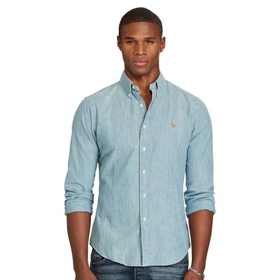 Рубашка слим из ткани шамбре POLO RALPH LAUREN