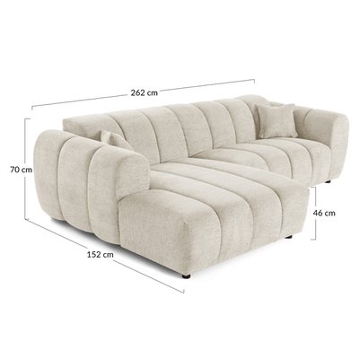 Canapé d'Angle gauche 4 places - CURTIS LISA DESIGN