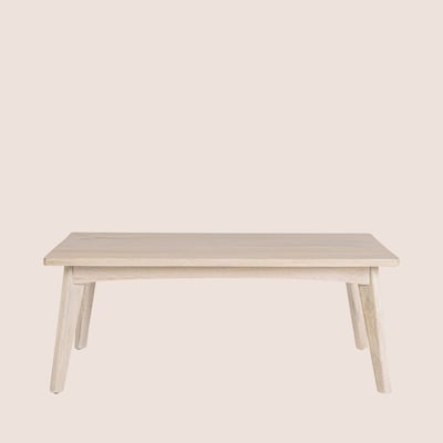 Table de basse rectangulaire en bois blanchi L115 - SHANNA HELLIN, DEPUIS 1862