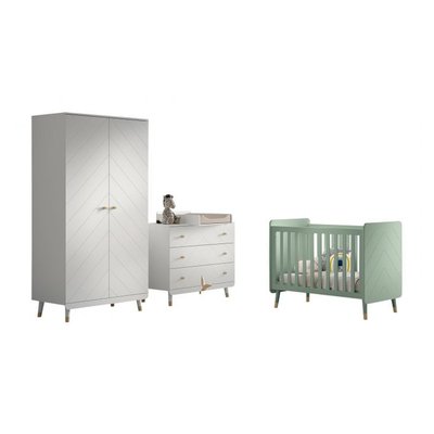 Billy set Commode armoire blanc lit vert VIPACK