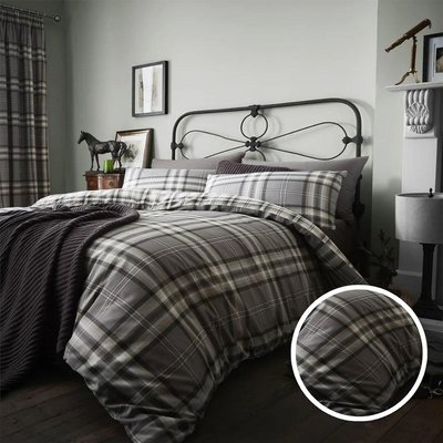 Kelso Easy Care Cotton Mix Duvet Cover and Pillowcase Set CATHERINE LANSFIELD