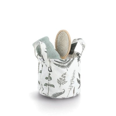 Petit panier de rangement tissu fleurs ZELLER PRESENT