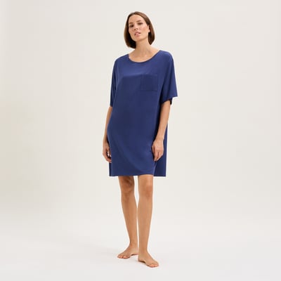 Chemise de nuit courte col rond en jersey LES BASIQUES LAURENCE TAVERNIER