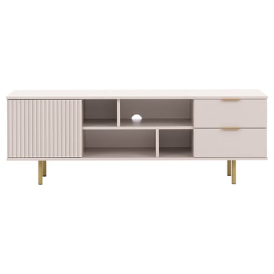 meuble TV  beige  4 niches et 2 portes , MONICA BEST MOBILIER